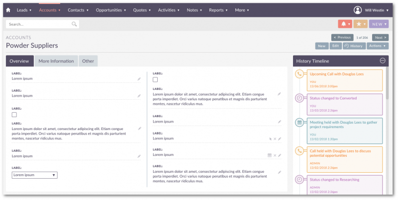 New User Interface in Suite8 - SuiteCRM