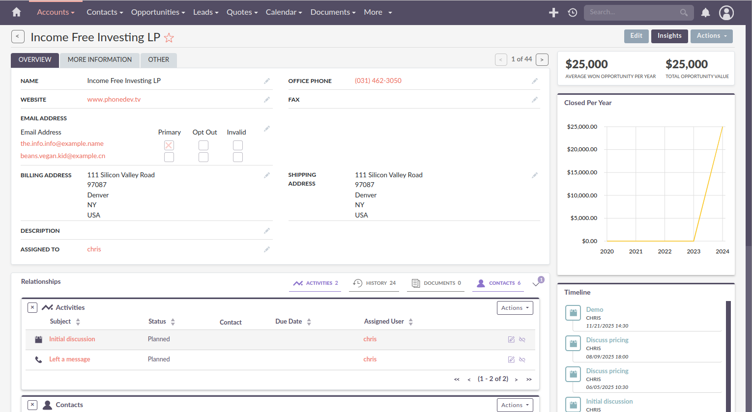 New Record View in SuiteCRM 8.8
