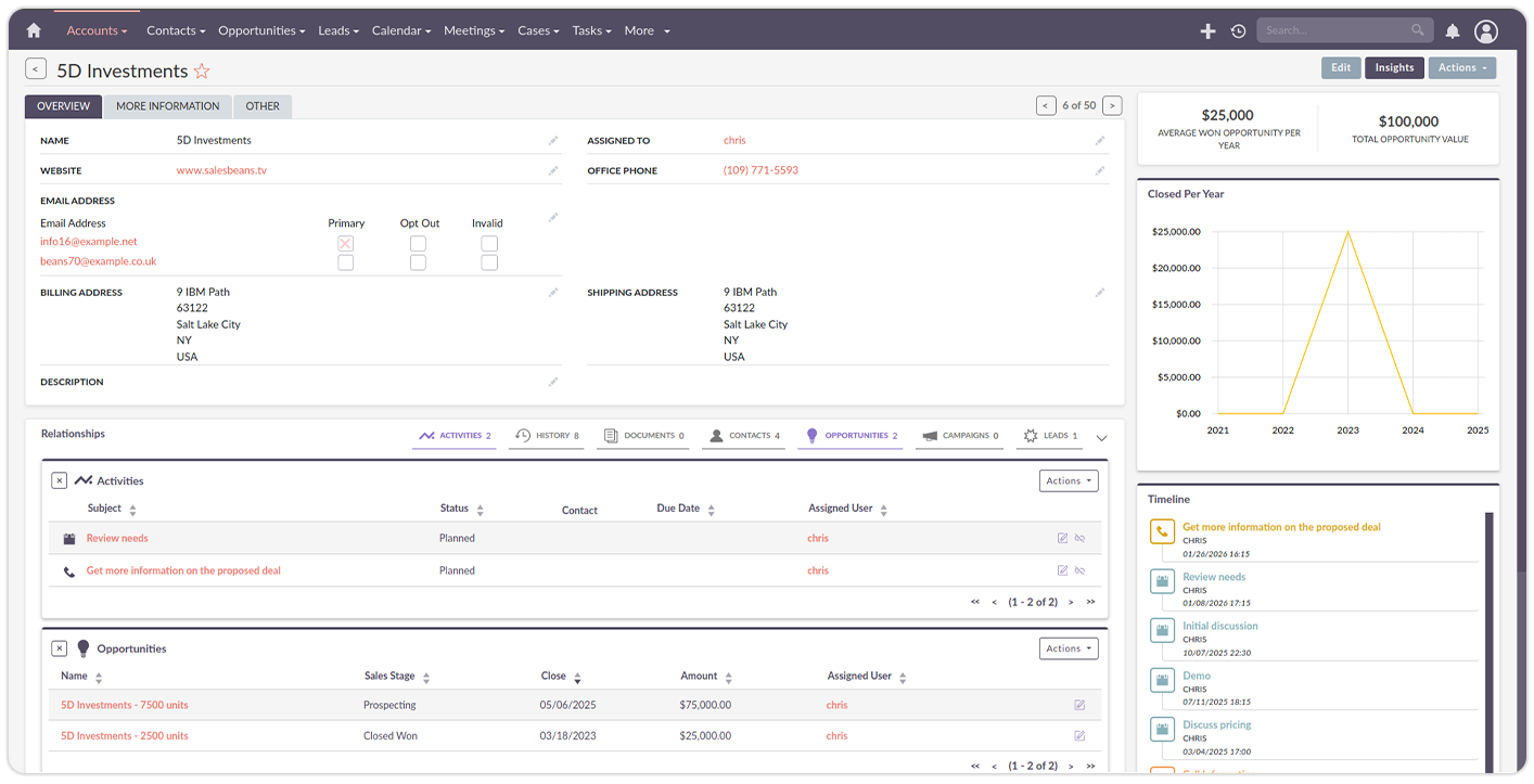 New Record View in SuiteCRM 8.8